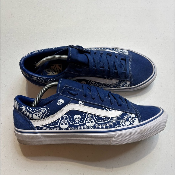 Vans Other - Men’s Vans Style 36 Bandana True Blue Skulls Skateboarding Shoes Size 11.5 Y2K